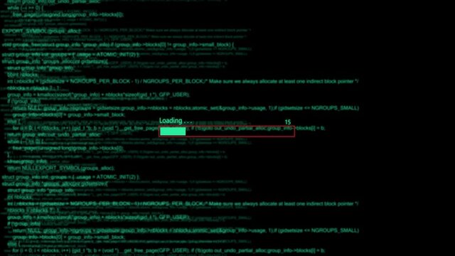 Computer Code. Programming. Coding And Downloading Data. Hacker Concept
