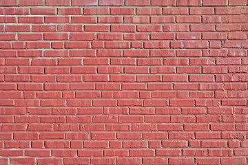 Painted red brick wall texture for background and wallpaper