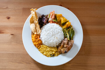 カラフルなスリランカカレープレート