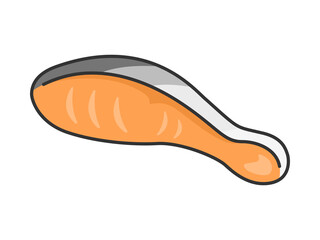 鮭の切り身のイラスト
