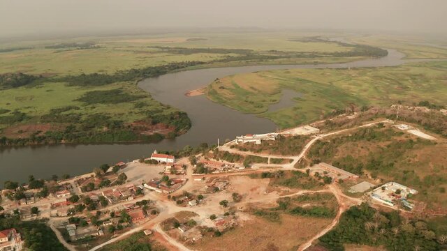 traveling front, Muxima, place of religious worship, Angola, Africa, the Kwanza river in the background 1