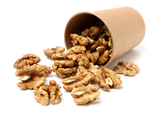 walnuts on a white background