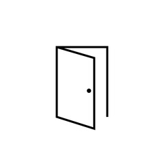 door flat icon vector illustration