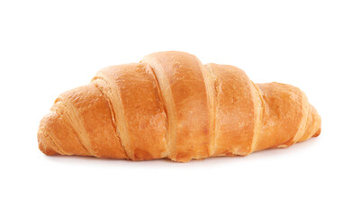 Delicious fresh crispy croissant isolated on white