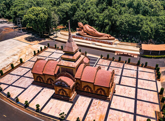 Wat tham Pu Wa temple in the cave in Kanchanaburi, Thailand