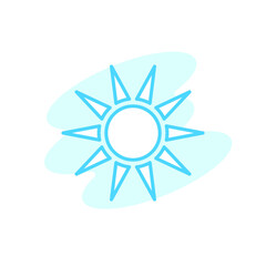 Illustration Vector graphic of sun icon. Fit for sunshine, sunlight, sunny, sunrise etc.