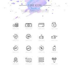 Highly utilizable simple line icon 