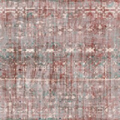 Seamless grungy tribal ethnic rug motif pattern. High quality illustration. Distressed old looking native style design in shades of gray and cream. Old artisan textile seamless pattern.