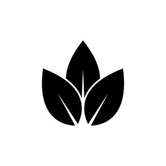leaf flat icon vector illustration