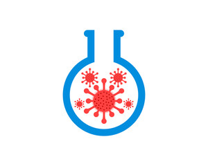 Corona virus inside the laboratory test tube