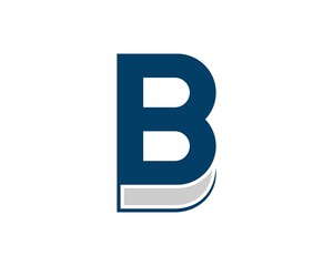 Simple education book with B letter initial