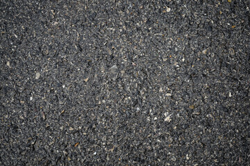 Black texture of rough asphalt road background