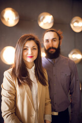 Young couple smiling