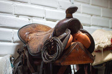 Silla de montar caballo vaquero jockey cow boy