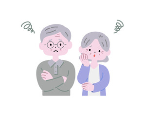 困っている老夫婦