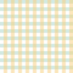 Seamless pattern checkered green and orange pastel color. Illustration flat art design. On white background. Vector EPS10.