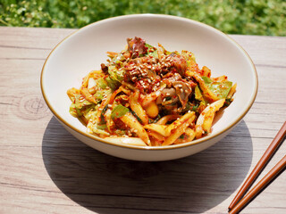 한국음식, 골뱅이 채소무침 ( Whelk and vegetable mix )