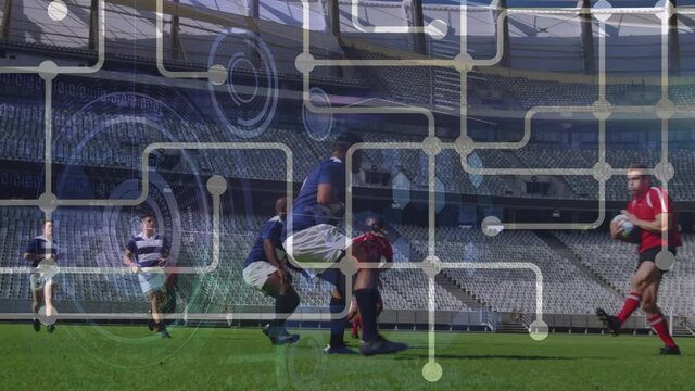 Animation of network of connections over football players