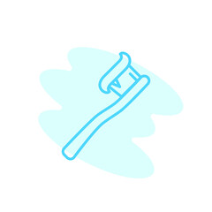 Illustration Vector graphic of tooth brush icon. Fit for dental, health care, hygiene etc.