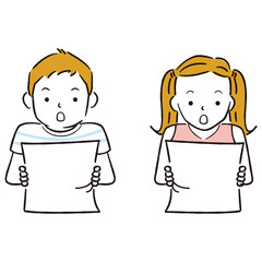 手書き線画カラーイラスト 線画 勉強する男の子女の子 夏 Wall Mural Yoshidaakiko1223 手書き線画カラーイラスト 線画 勉強する男の子女の子 夏 Wall Mural Yoshidaakiko1223