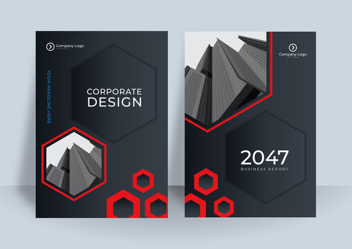 Corporate Book Cover Design Template in A4. Can be adapt to Brochure, Annual Report, Magazine,Poster, Business Presentation, Portfolio, Flyer, Banner, Website
