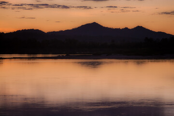 sunrise over the lake