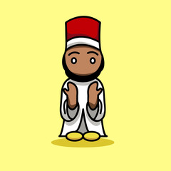 Moslem islamic  people icon vector