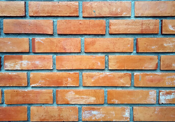 Obraz premium Art Brick wall with red brick, red brick background from thailand