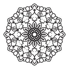 Circular pattern mandala art decoration elements