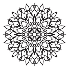 Circular pattern mandala art decoration elements