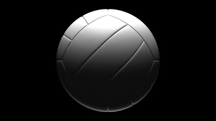 Volleyball ball isolated on black background.
3d illustration for background.
