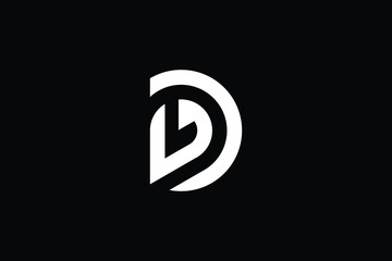 Fototapeta premium DL logo letter design on luxury background. LD logo monogram initials letter concept. DL icon logo design. LD elegant and Professional letter icon design on black background. D L LD DL