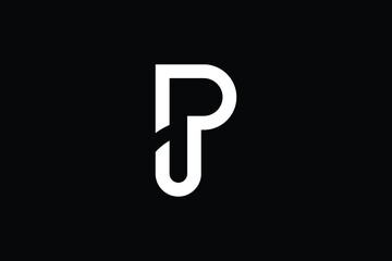 PJ logo letter design on luxury background. JP logo monogram initials letter concept. PJ icon logo design. JP elegant and Professional letter icon design on black background. P J JP PJ