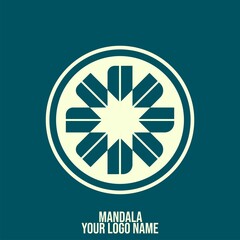 re-editable geometric abstract logo with various colors.