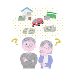 終活に悩む老夫婦