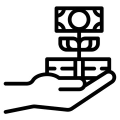 Fototapeta premium income line icon