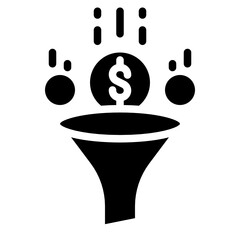 funnel glyph icon