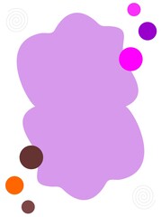 transparent bubble template design in the middle of small circle and spiral