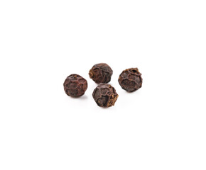 Black pepper on a white background