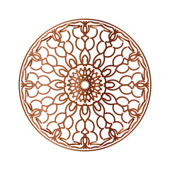 Decorative round floral mandala