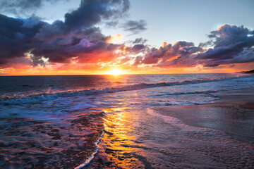 Fototapeta premium Beautiful Sunset coat of Perth Western Australia 