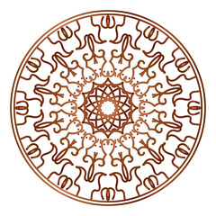 Decorative round floral mandala
