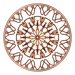 Decorative round floral mandala