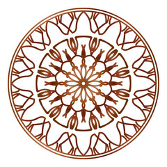 Decorative round floral mandala