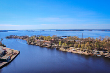 Scenic landscape of the Gulf of Finland in Vyborg