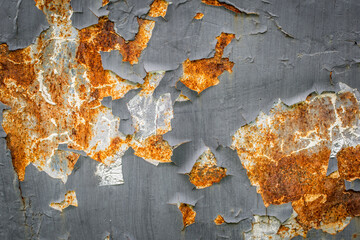 Texture of steel with rust on steel surface.