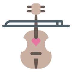 violin flat icon