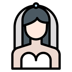 bride line icon