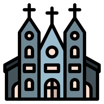 chruch line icon
