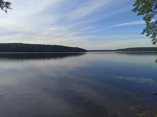 sunset over the lake